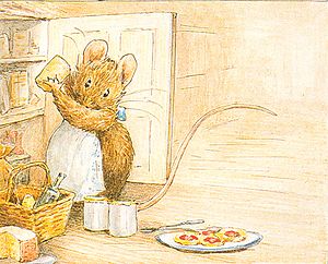 Illustration: Goes to the cupboard in somebody's house.